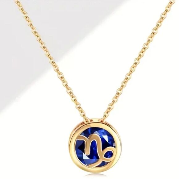 Elegant 14K Gold Plated Astrology Zodiac Sign Necklace - Picture 1 of 6